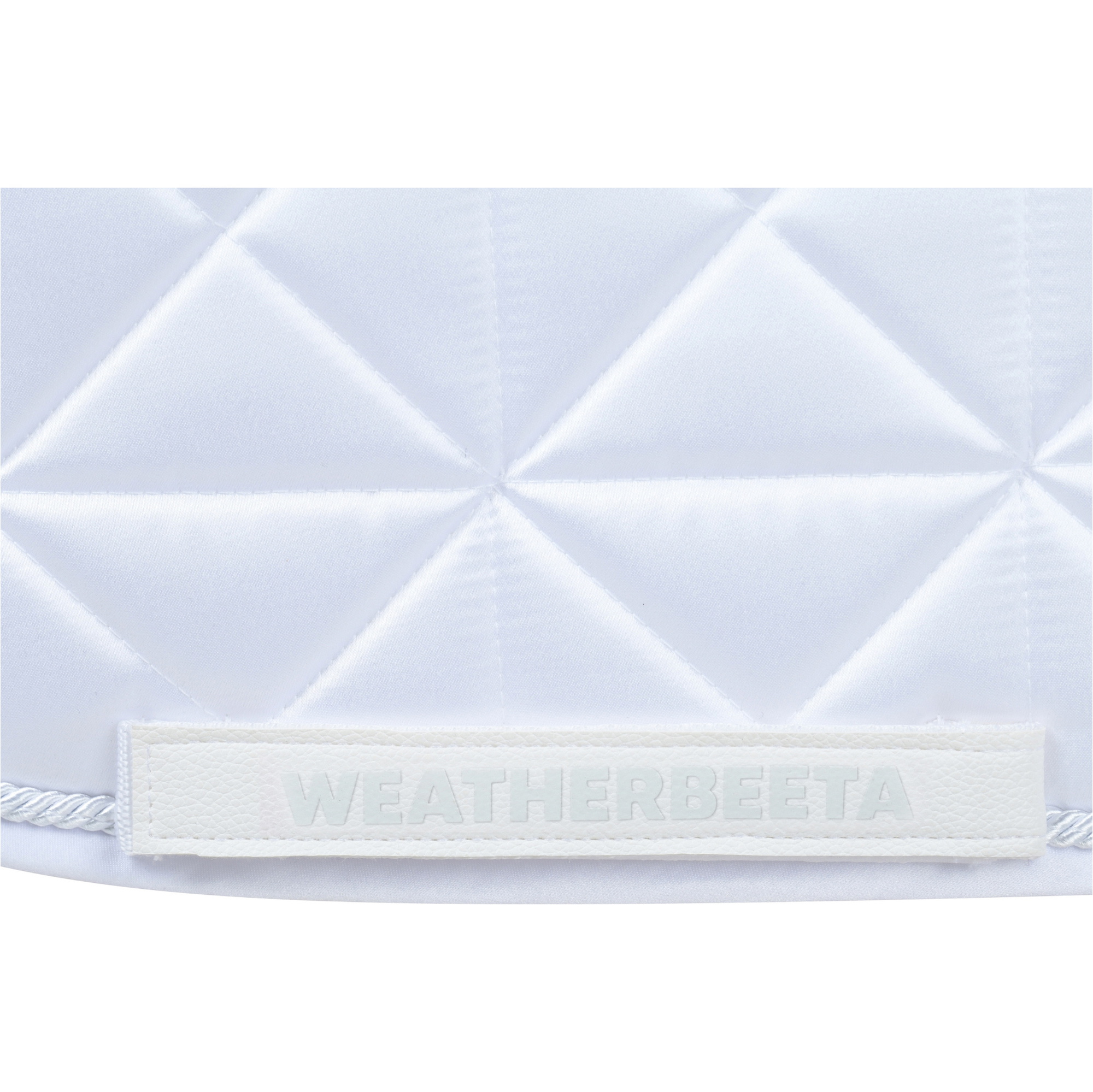 2026 WeatherBeeta Satin Luxe Air-Tec Euro Jump Shaped Saddle Pad 1030349005 - White